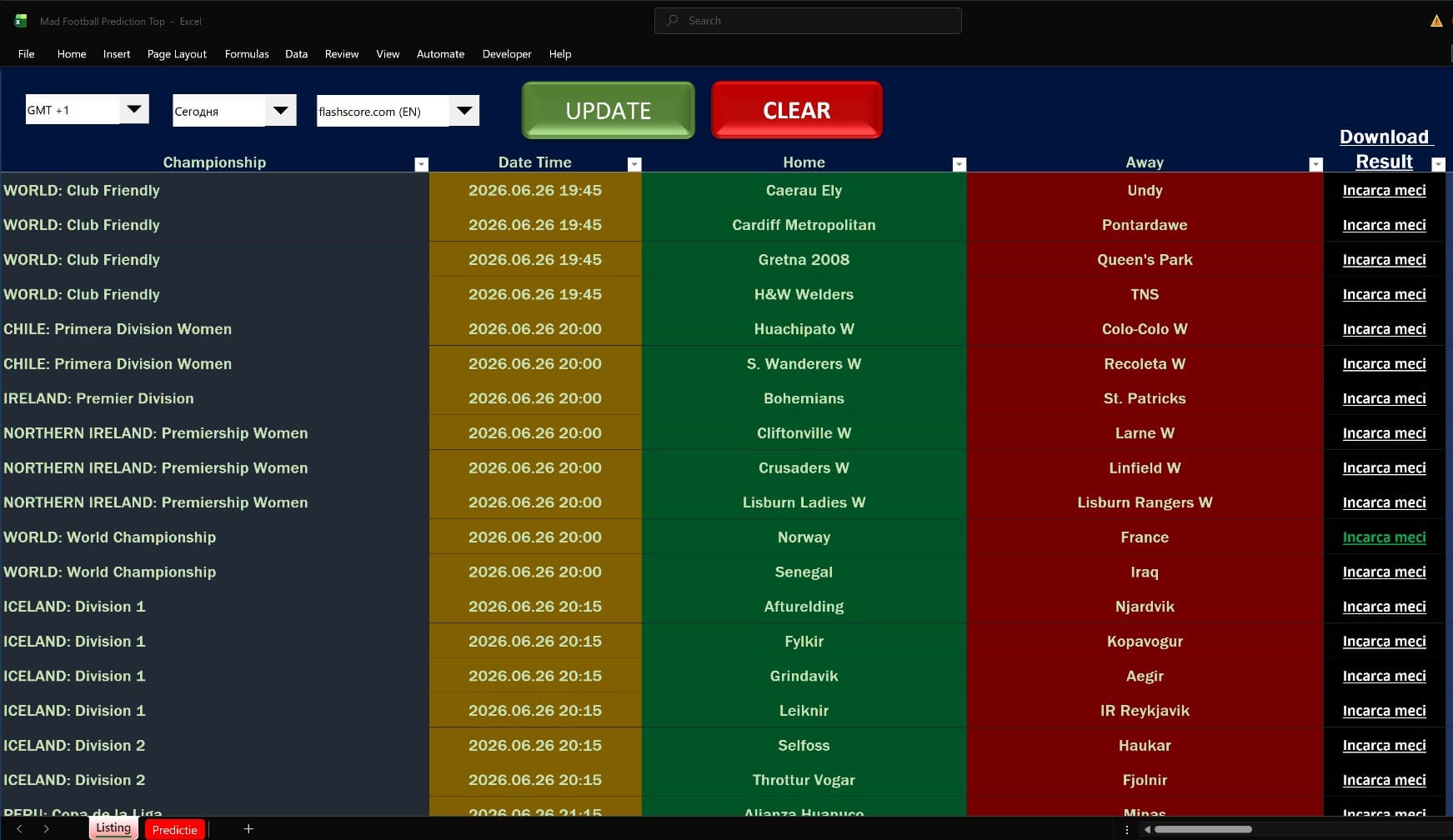 Mad Football Prediction AI Software