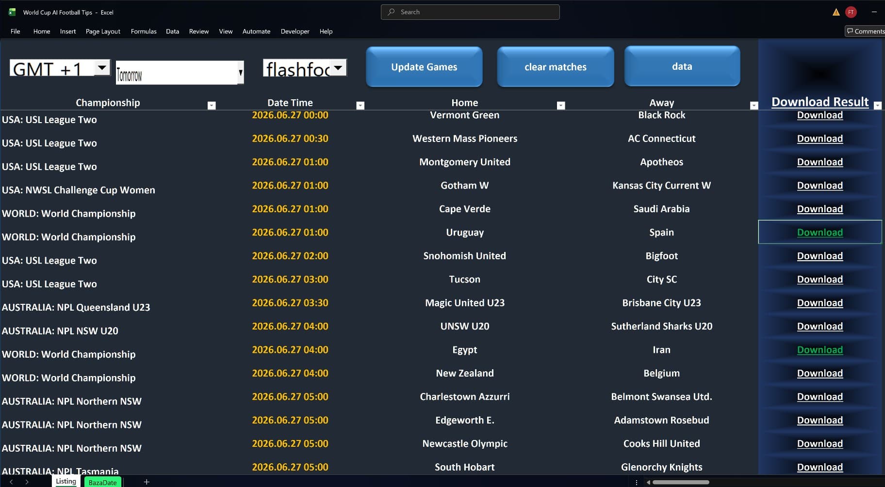 World Cup AI Football Tips