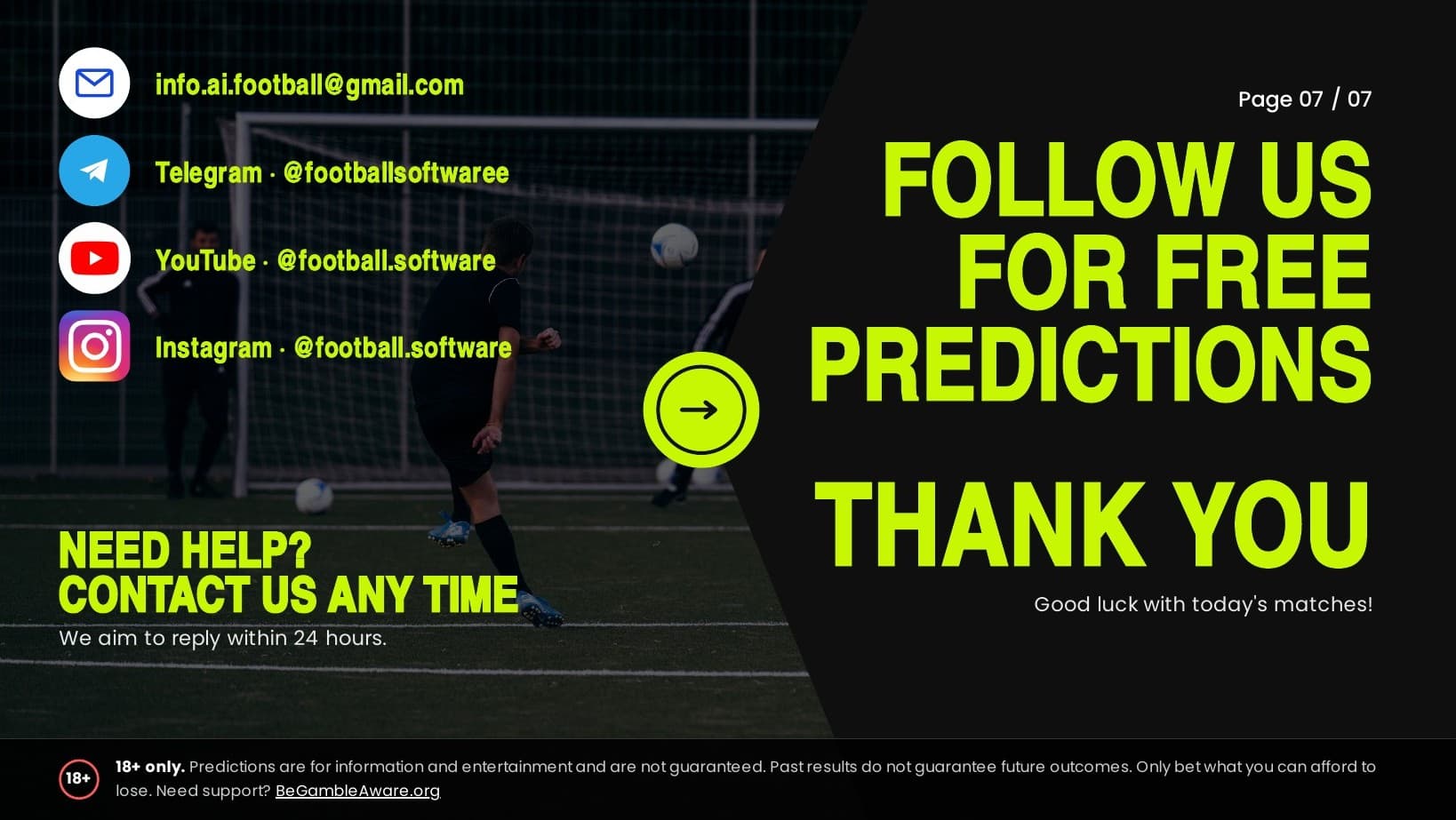 Support: illustrated football software guide, page 7 of 7. Instructions below.